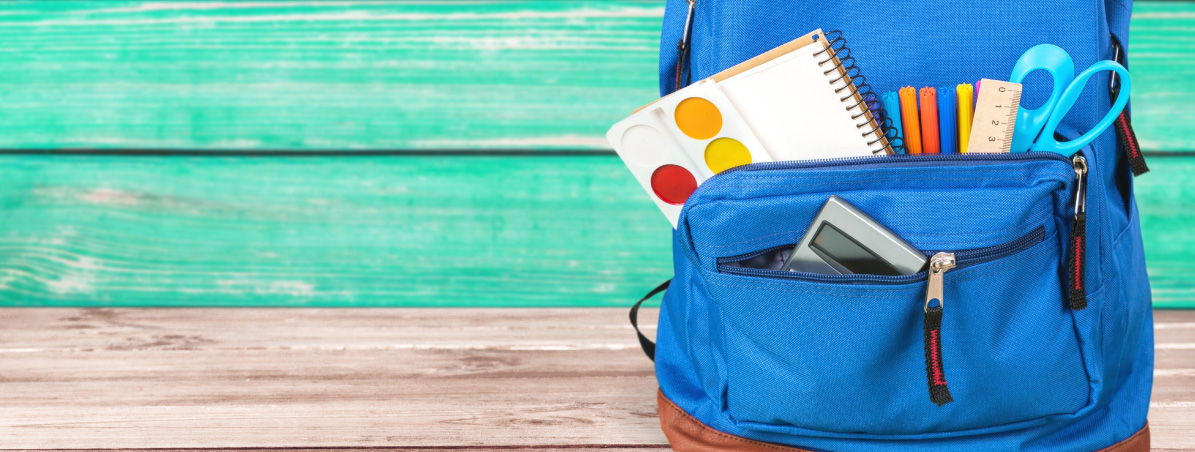 Banner - O ABC da economia com materiais escolares